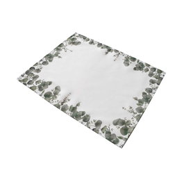 Hermia Juego de Manteles Eucalyptus Verde y Blanco